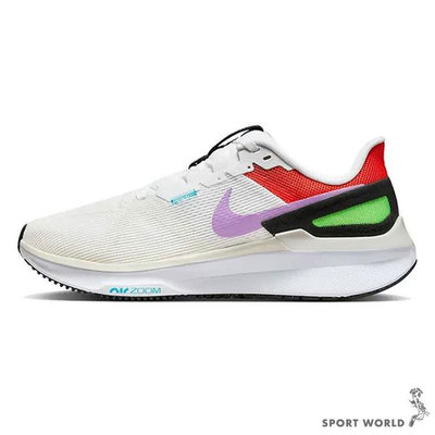 Nike 男鞋 慢跑鞋 Air Zoom Structure 25 SE 白紅【運動世界】FV4867-100