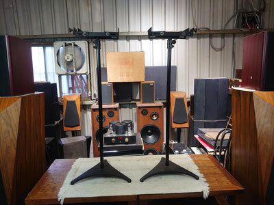 【夢響音響工作室】得標限自取不寄送 可調式伸縮環繞喇叭架一對 一元起標！！