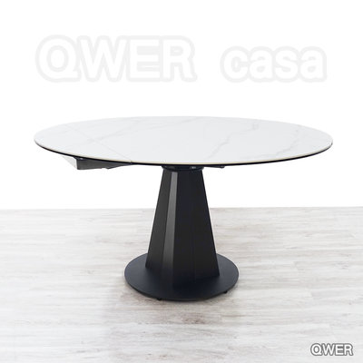 QWER CASA 訂製家具 陶板圓桌 餐桌 延伸桌 岩板圓桌 桌子 工作桌 會議桌 伸縮桌 陶板伸縮桌 延伸圓桌