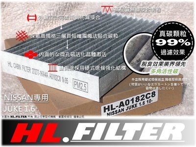 【PM2.5】HL 裕隆 NISSAN JUKE 13年後 原廠型 台灣製造 複合式 活性碳 冷氣濾網 冷氣芯 非 3M
