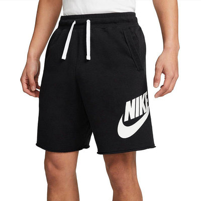 NIKE CLUB ALUMNI HBR FT SHORT 短褲 黑色 不修邊 男款 DX0503-010