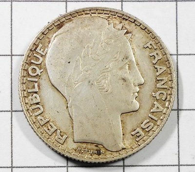 RR215 法國1932年 桂冠 10 FRANCS銀幣