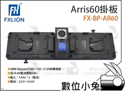 數位小兔【Fxlion Arris60掛板 FX-BP-AR60】電池轉換板 掛板 V型 S60燈專用