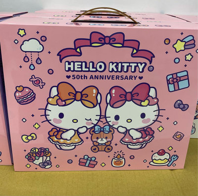 3/3前 Hello Kitty50週年 KID-O馬克杯禮盒 到期日2024/9/4 內含KID-O三明治餅乾