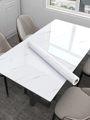 壁貼 貼紙 墻貼 白色桌面貼紙桌布自粘防水防油舊桌子書桌餐桌茶幾桌貼墊家具翻新