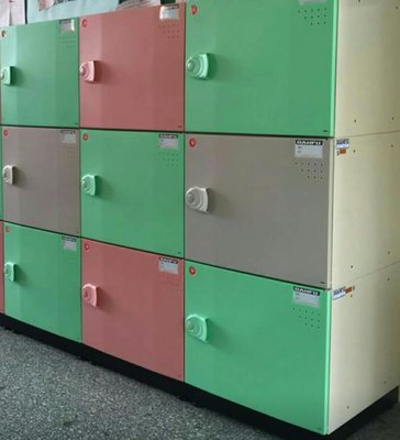 亞毅oa辦公家具 鋼製一人木紋色書櫃 附鎖 鋼製綠色收納櫃 鋼製藍色置物櫃 鋼製粉紅色鞋櫃