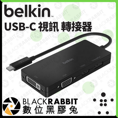 數位黑膠兔【 Belkin USB-C 視訊 轉接器 】 TYPE-C HDMI VGA DisplayPort DVI