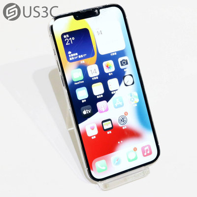 【US3C-青海店】【一元起標】公司貨 Apple iPhone 13 Pro Max 256G 銀色 6.7吋 A15仿生晶片 微距攝影 二手手機