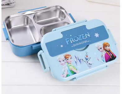 冰雪奇緣愛莎公主飯盒小學生專用兒童艾莎便當盒碗304不鏽鋼艾沙保溫餐盒