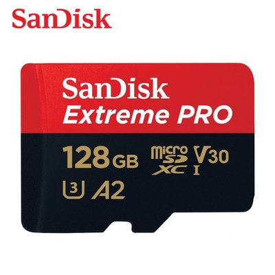 SanDisk ExtremePRO 128G A2 U3 V30 記憶卡 200MBs (SD-SQXCD-128G)