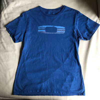 [品味人生]保證正品 OAKLEY 藍色 短袖T恤 短T size M