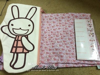Ariel's Wish-日本阿朗基阿朗佐ARANZI ARONZO白兔妹萬用收納袋化妝包刷具袋小物袋筆袋鉛筆盒-現貨