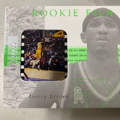 NBA 2002-03 SP Rookie Film F/X Tierre Brown Auto RC 0790/1600 籃球卡 球卡