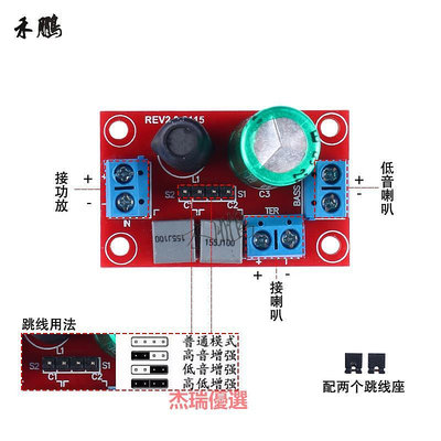 DIY音箱響二路分音板HIFI發燒級可調試喇叭高中低音三分頻器模塊