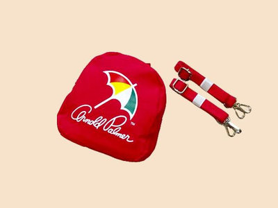 { 皮夾 } 全新 Arnold Palmer 紅色 雨傘 品牌 三用 小款 後背包 小孩 大人 皆可