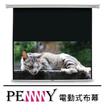 優質平整布面~台灣專業保固 PENNY PP-90(16:9)90 吋 方型電動幕 適用家庭劇院欣賞