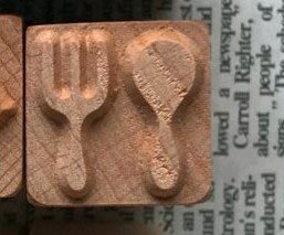(甜心手作坊)木質方形刀叉烘焙印章 酥皮點心印章 月餅印章
