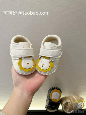春秋男女嬰兒小皮鞋卡通防滑軟底一歲男寶寶鞋子6-12個月學步鞋.