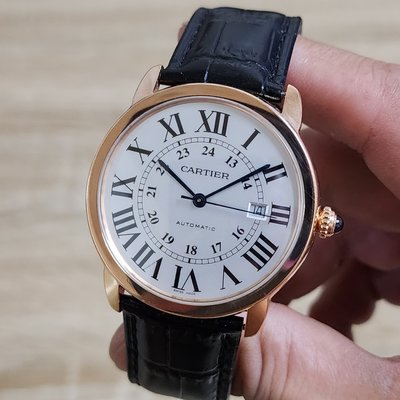 【個人藏錶】 CARTIER 卡地亞 W6701009 18K玫瑰金材質 大三針 日期窗 42mm 2022年 台南二手錶