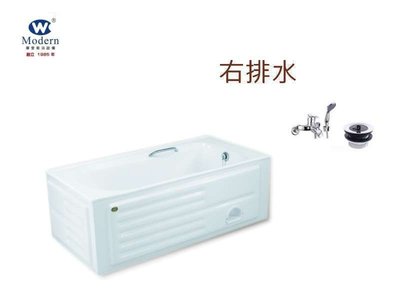 【 老王購物網 】摩登衛浴 M-8245 壓克力浴缸 雙牆浴缸 (左排水)(右排水) 137x70cm