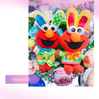 Venice109日本連線專櫃品牌代購環球影城復活節限定兔子Elmo吊飾