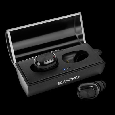 KINYO 藍芽立體聲耳機麥克風 BTE-3920 重量僅3.3克 藍牙4.1技術 附高容量充電盒 -【便利網】