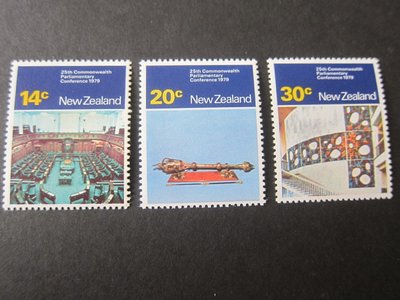 【雲品2】紐西蘭New Zealand 1979 Sc 698-700 Parl. Conf. (3) set MNH 庫號#B531 48068
