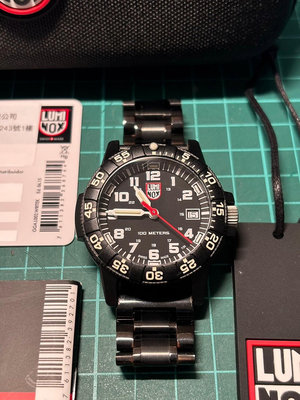 LUMINOX 雷明時 SEA TURTLE 0300 海龜系列腕錶-黑x白時標 (39mm)