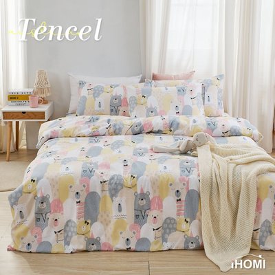 《iHOMI》奧地利天絲單人床包枕套二件組-熊熊森林