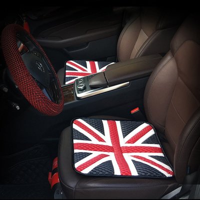 英國國旗汽車座墊毛絨 3D 呼吸鞍迷你舒適裝飾汽車座墊-KK220704