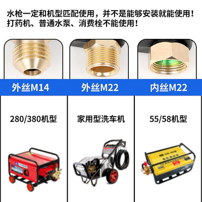 洗車高壓水槍噴頭洗車機配件大全家用汽車專用刷車噴槍黑貓清洗機