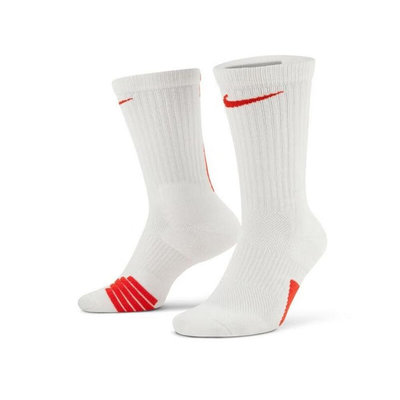 NIKE ELITE CREW 白色籃球襪子 中筒襪 加厚運動襪子 1雙入 SX7622-105