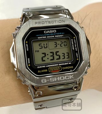 【威哥本舖】G-Shock 全新不鏽鋼改裝實品 DW-5600改裝 DW-5600E 已改含錶（鐵灰）