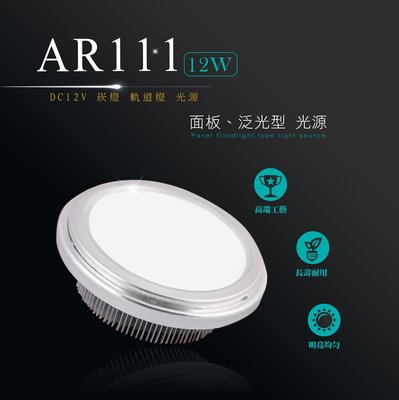 台灣製造 LED AR111 12W 泛光型 投射燈 投光燈 崁燈 嵌燈 軌道燈 銀色 光源 商場居家 室內照明
