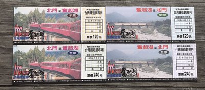 P乘車證8-台灣鐵道網阿里山93年專列紀念全/半票乘車票-0110