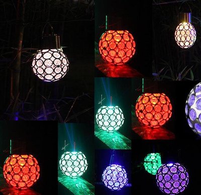 太陽能鏤空球陽臺露臺裝飾防雨LED小吊燈光控室外草坪花園庭院燈