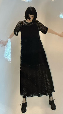[限量]國內設計師葉珈伶charinyeh同名品牌附內搭蕾絲長洋裝黑色