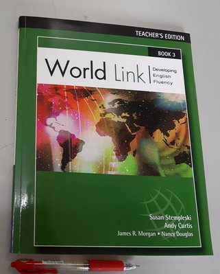 英語閱讀、聽講溝通World Link 3: Developing English Fluency 教師手冊 (附CD-ROM、全新）