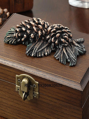 桃子家居新款美式鄉村歐式古典木制翡翠珠寶首飾盒帶鎖促銷飾品收藏收納盒