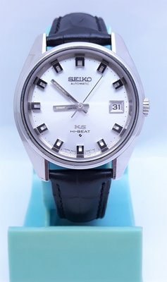 日本原裝 KING SEIKO精工HI BEAT,,日期顯示.水晶鏡面.不鏽鋼自動上鍊機械男錶