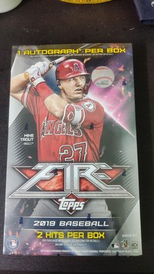 2019 TOPPS FIRE HOBBY BOX 未拆盒卡 ，拆TATIS 塔帝士， GUERRERO 小v葛 pete alonso北極熊 rc