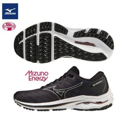 【MIZUNO 美津濃】WAVE INSPIRE 18 女款慢跑鞋 (超寬楦) 黑色 J1GD224604 尺寸:23.5/24/24.5
