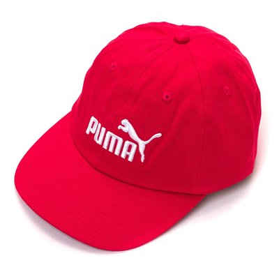 =CodE= PUMA ESSENTIAL LOGO CAP 立體電繡棒球帽(紅白)052919-57 老帽 GD 男女