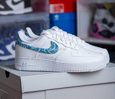 Nike Air Force 1 Low Paisley 腰果花 白藍 休閒鞋 DH4406-100