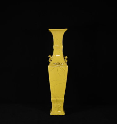 大周柴窯捏花瓶，高40×9厘米1804589【南岸雜項】青白瓷 色釉瓷 彩繪瓷