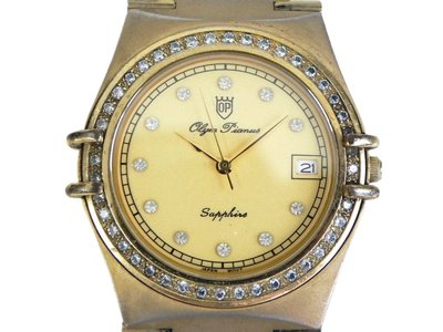 時尚錶 [OP-P522M-VX36]  Olym Pianus 奧柏 時尚圓型金鑽錶/石英錶/中性錶