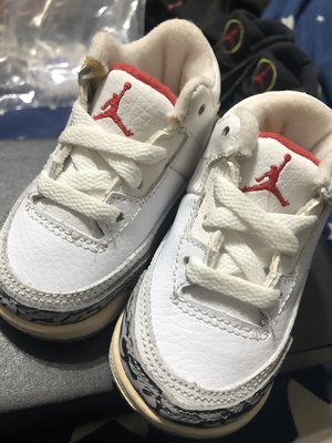 現貨 Jordan 3 AJ3 2c Baby 嬰兒鞋 小鞋 學步 童鞋 aj 原版 retro 白黑紅 OG