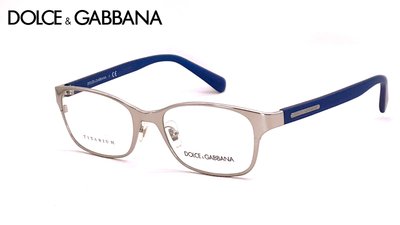 【本閣】DOLCE&GABBANA DG1262PD 義大利精品光學眼鏡 純鈦板料小框銀色藍色 男女上班族 濾藍光全視線