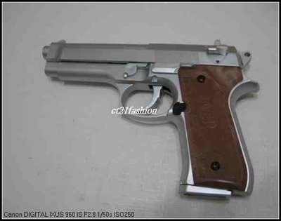 823生存遊戲-KWC M92 MODEL BB彈 空氣槍銀色(BB槍BB彈瓦斯CO2空氣玩具槍吸水彈槍長短槍模型槍玩具