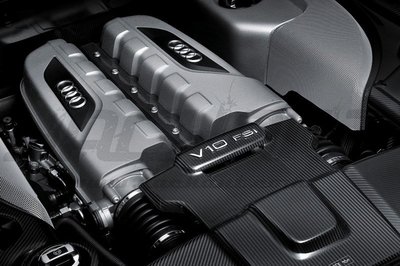適用14-15奧迪R8 V8 V10改裝干碳纖維機艙內飾發動引擎蓋電機屏蔽罩 /請議價